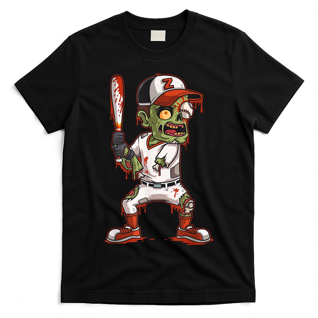 Zombie Baseball Dough Halloween Trick or Treat Gift T-Shirt