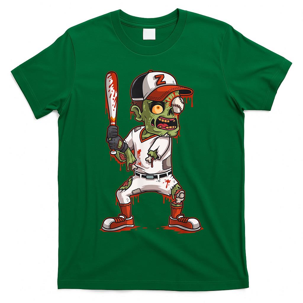 Zombie Baseball Dough Halloween Trick or Treat Gift T-Shirt