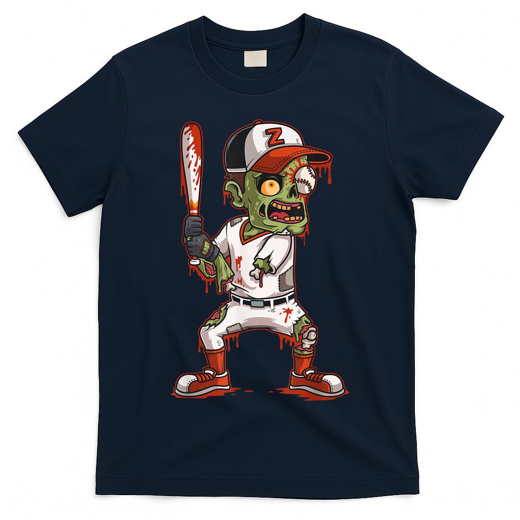 Zombie Baseball Dough Halloween Trick or Treat Gift T-Shirt