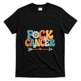 Groovy Fuck Cancer I Hate Cancer Breast Cancer Awareness T-Shirt