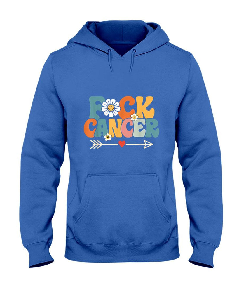 Groovy Fuck Cancer I Hate Cancer Breast Cancer Awareness T-Shirt