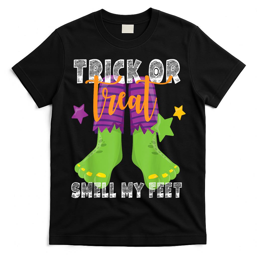 Trick Or Treat Smell My Feet Halloween Shirt Kids Funny T-Shirt