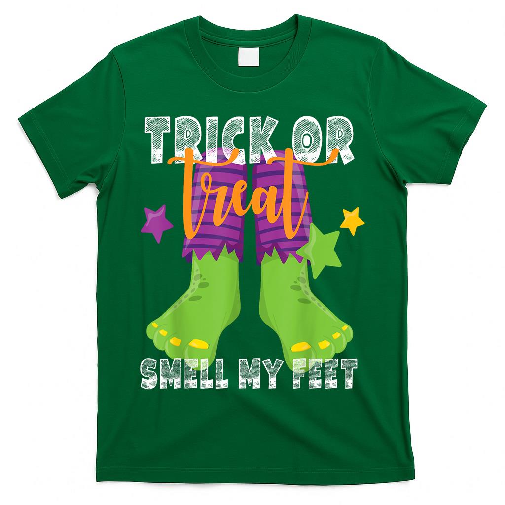 Trick Or Treat Smell My Feet Halloween Shirt Kids Funny T-Shirt
