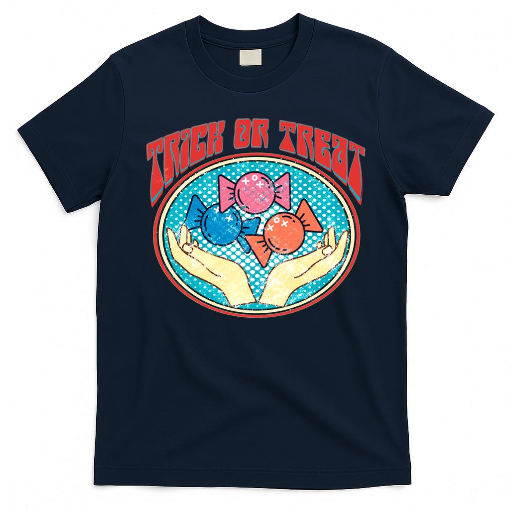 Groovy ghost spooky season Retro Halloween creep it real Classic T-Shirt