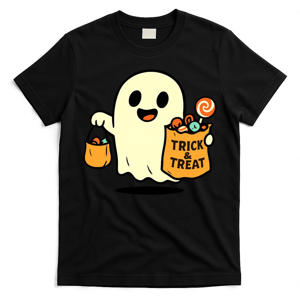 Trick & Treat – Cute Ghost Cartoon Classic T-Shirt