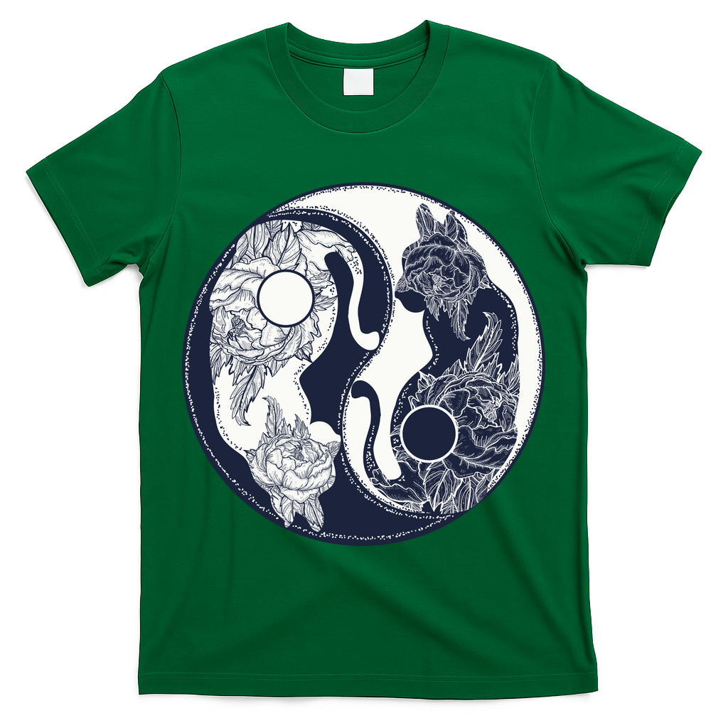 Yin Yang Cat Logo T-Shirt