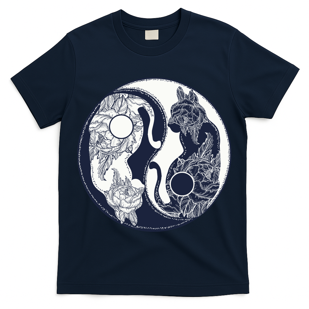 Yin Yang Cat Logo T-Shirt