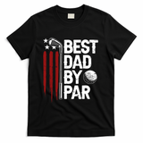 Golf Best Dad By Par Daddy Golfer American Flag Fathers Day T-Shirt