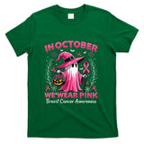 In October We Wear Pink Breast Cancer Awareness Halloween T-Shirt_2