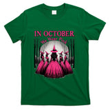 Retro in October We Wear Pink Witch Breast Cancer Awareness T-Shirt