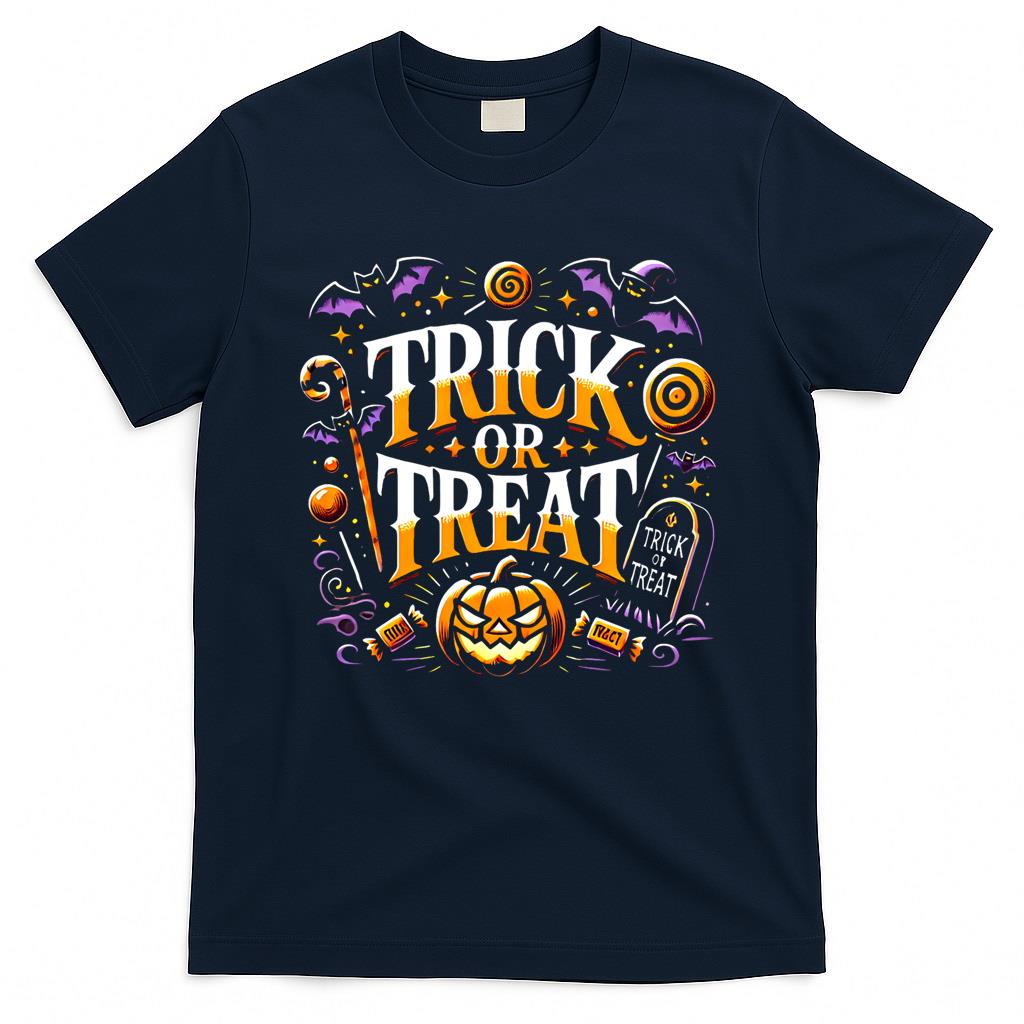 Trick or Treat Halloween Bat Pumpkins Classic T-Shirt