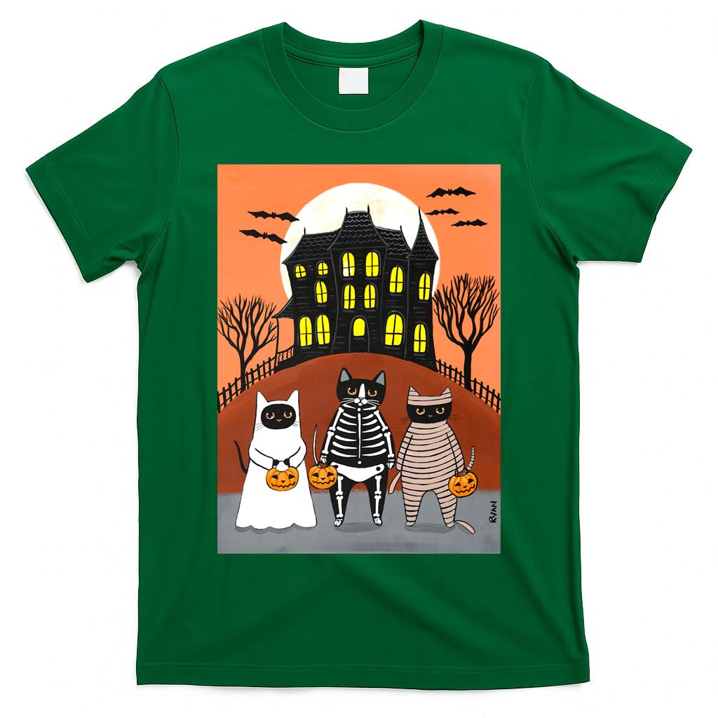 You Go First Trick or Treat Cats Oversized T-Shirt
