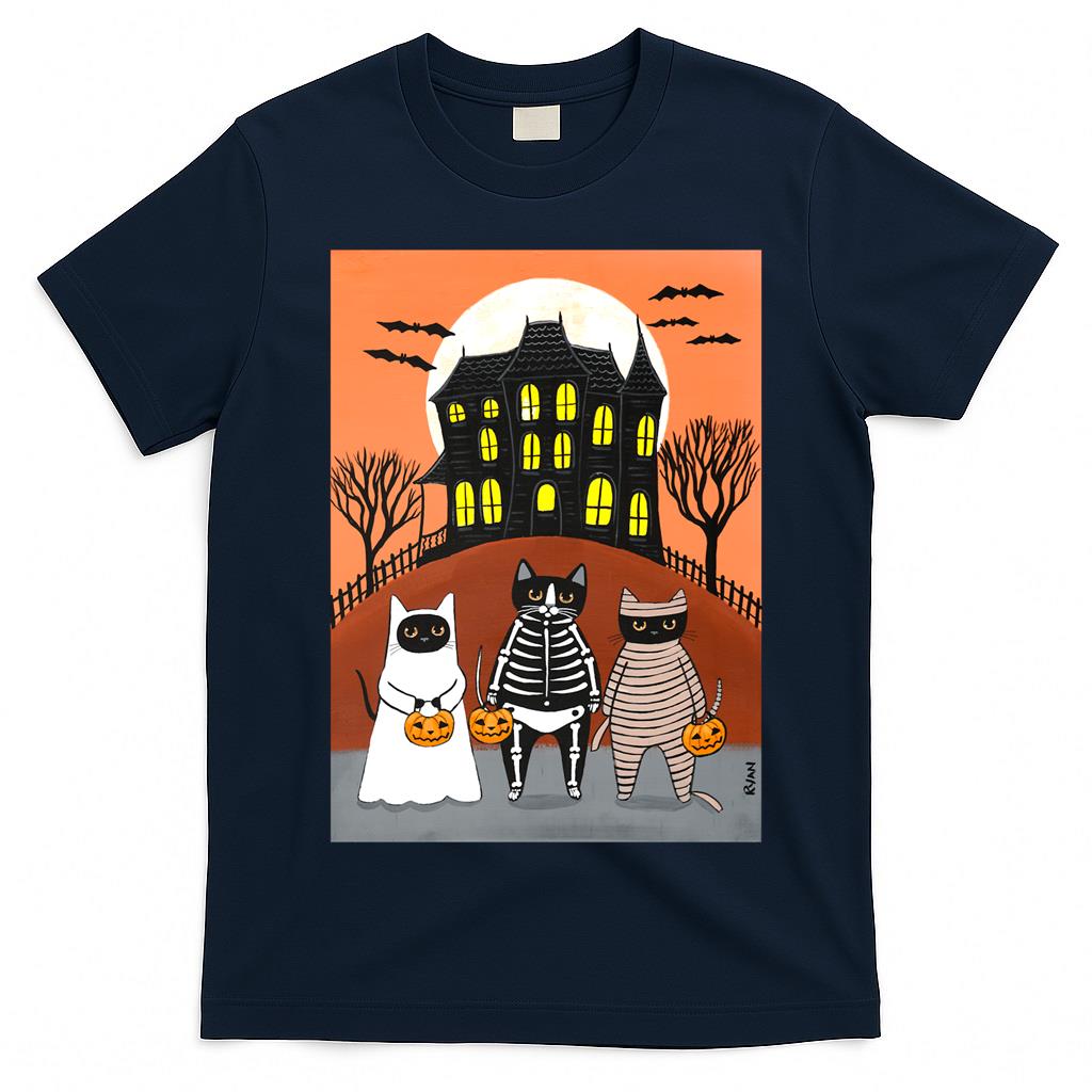 You Go First Trick or Treat Cats Oversized T-Shirt