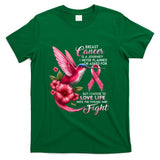 Breast Cancer Awareness Hummingbird Pink Ribbon Positive T-Shirt