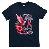 Breast Cancer Awareness Hummingbird Pink Ribbon Positive T-Shirt