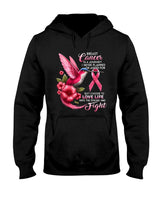 Breast Cancer Awareness Hummingbird Pink Ribbon Positive T-Shirt