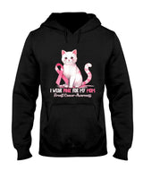 I Wear Pink For My Mom Breast Cancer Awareness Cat Pet Love T-Shirt
