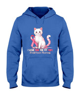 I Wear Pink For My Mom Breast Cancer Awareness Cat Pet Love T-Shirt