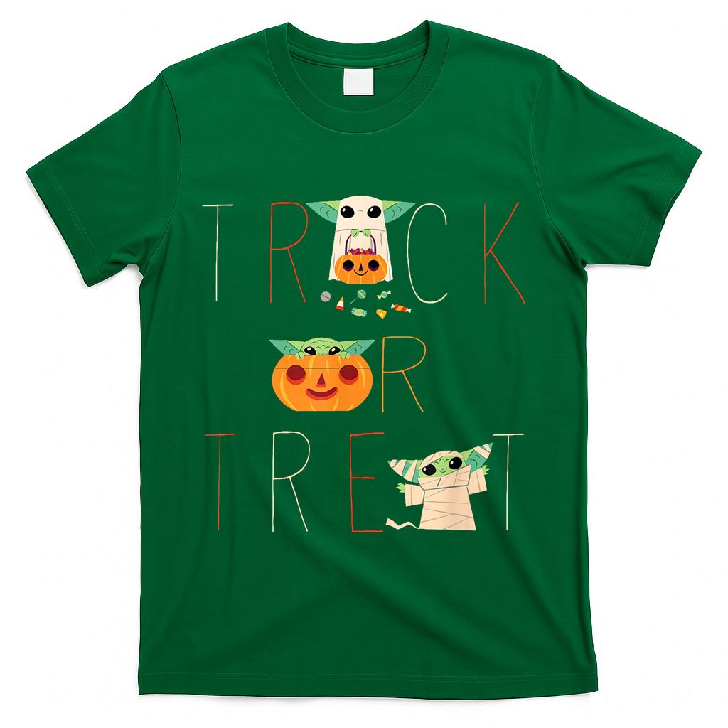 Star Wars The Mandalorian Grogu Trick or Treat Halloween T-Shirt