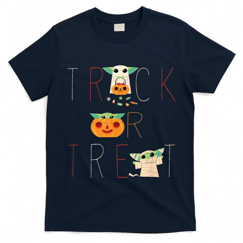 Star Wars The Mandalorian Grogu Trick or Treat Halloween T-Shirt