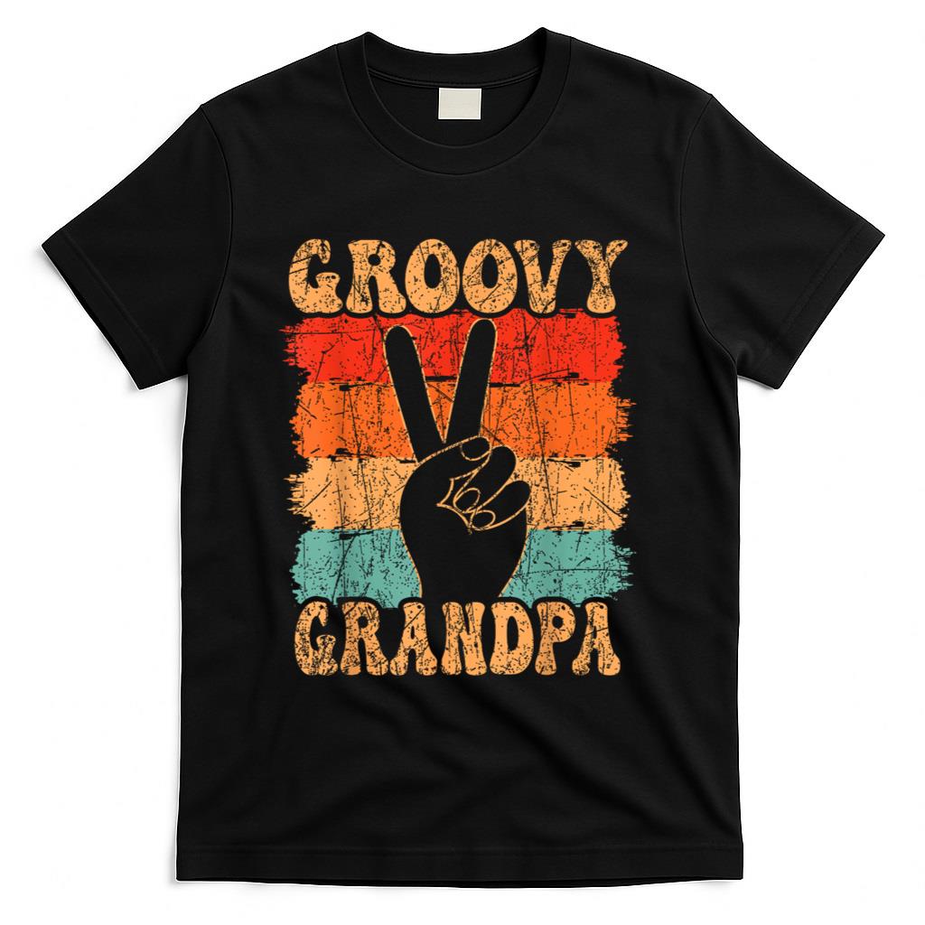 Retro Nostalgia - Groovy Grandpa 70s Aesthetic Nostalgia 1970's Retro Grandpa T-Shirt