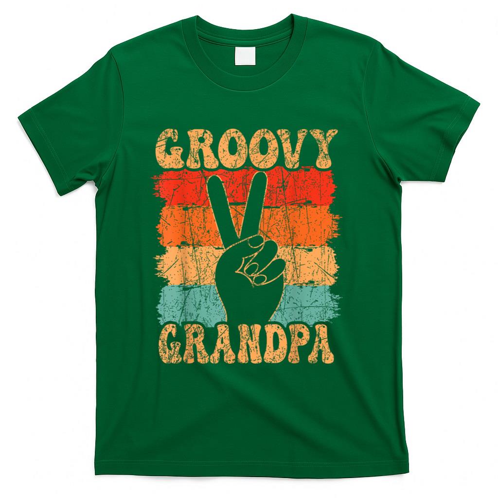 Retro Nostalgia - Groovy Grandpa 70s Aesthetic Nostalgia 1970's Retro Grandpa T-Shirt