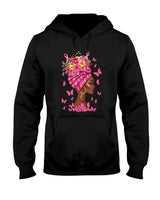 Breast Cancer Afro Girl Pink Ribbon Awareness Women T-Shirt