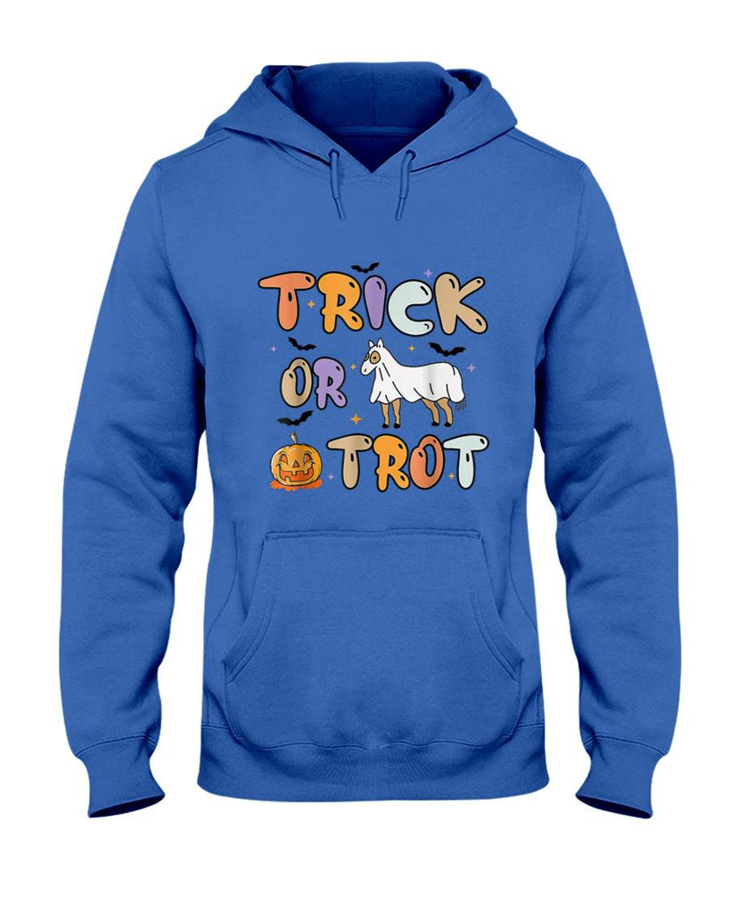 Trick Or Trot Halloween Pumpkin Ghost Horse T-Shirt