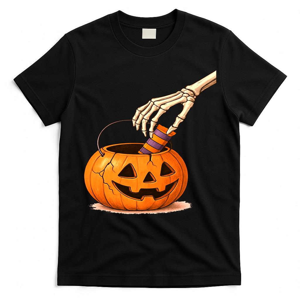 Skeleton Hand Grabbing Candy Classic T-Shirt