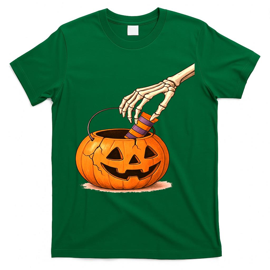 Skeleton Hand Grabbing Candy Classic T-Shirt
