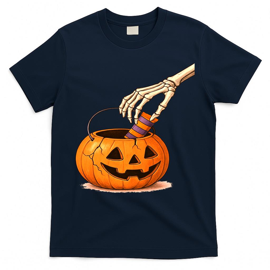 Skeleton Hand Grabbing Candy Classic T-Shirt