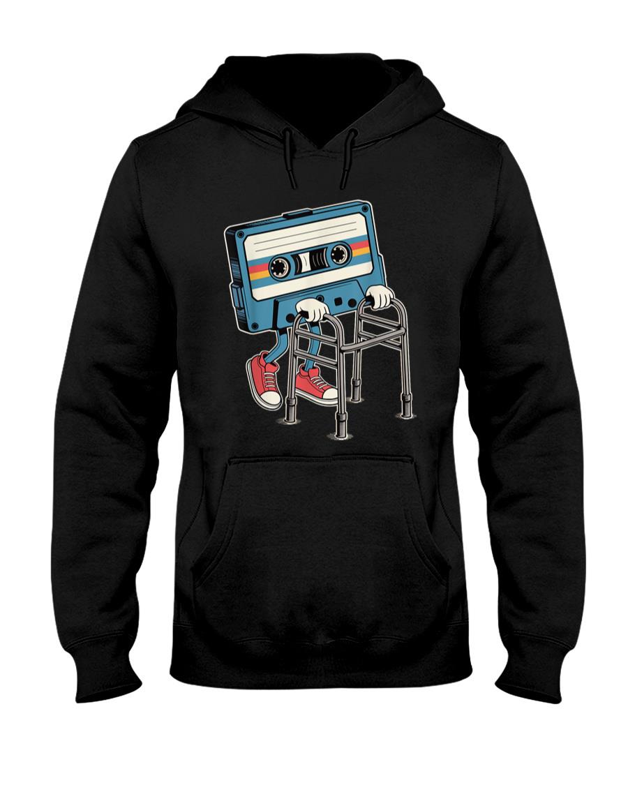 Retro Nostalgia - Funny Retro Old Cassette Tape Cartoon with Walker Nostalgia T-Shirt