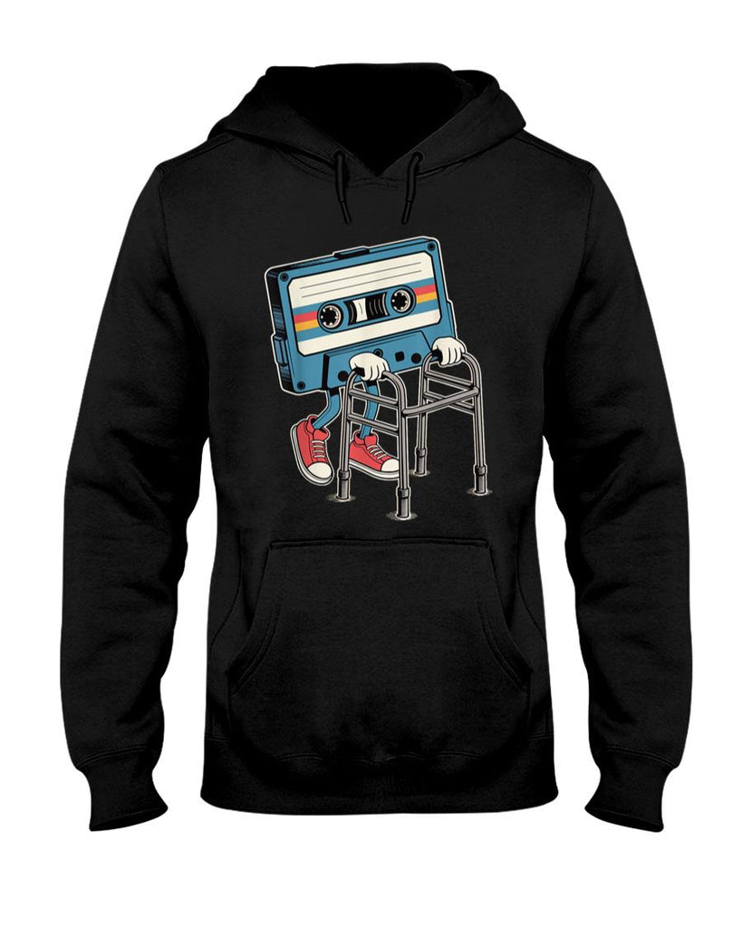 Retro Nostalgia - Funny Retro Old Cassette Tape Cartoon with Walker Nostalgia T-Shirt