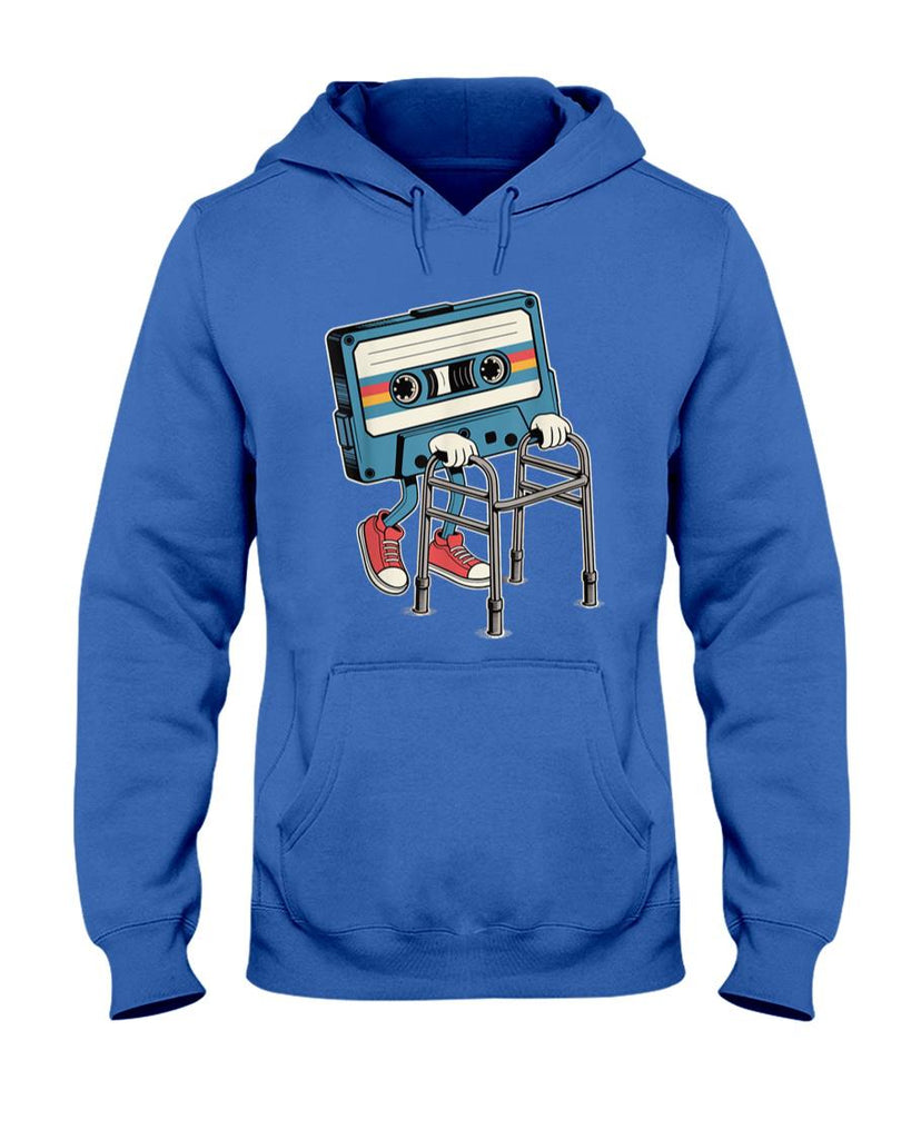 Retro Nostalgia - Funny Retro Old Cassette Tape Cartoon with Walker Nostalgia T-Shirt