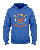 Hat Trick Or Treat Ice Hockey Halloween Boy Men Player Coach T-Shirt