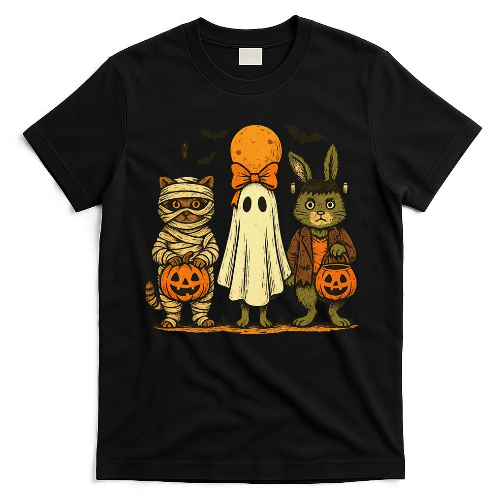 Funny Cat Halloween - Cat Ghost - Halloween Spooky Classic T-Shirt