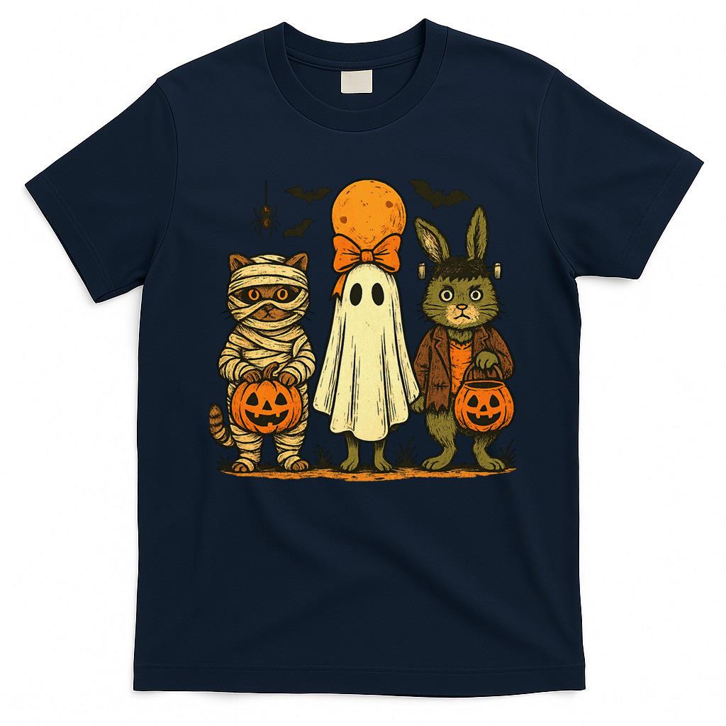 Funny Cat Halloween - Cat Ghost - Halloween Spooky Classic T-Shirt