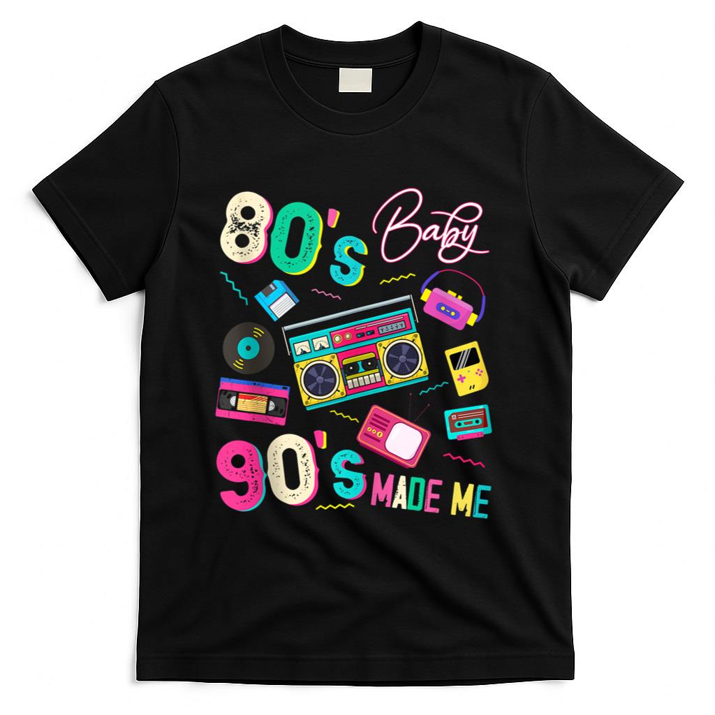 Retro Nostalgia - Vintage 80's Baby 90's Made Me Retro 1980s Nostalgia 1990s T-Shirt