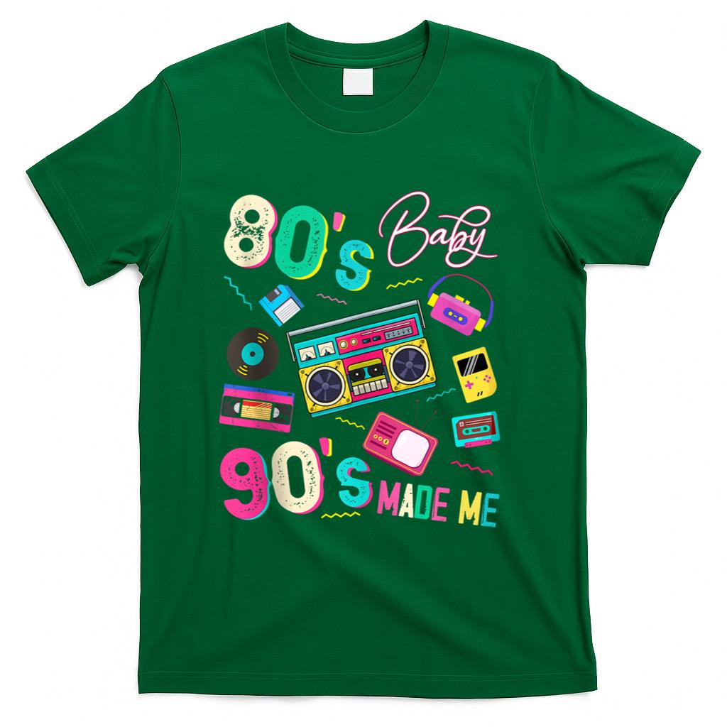 Retro Nostalgia - Vintage 80's Baby 90's Made Me Retro 1980s Nostalgia 1990s T-Shirt