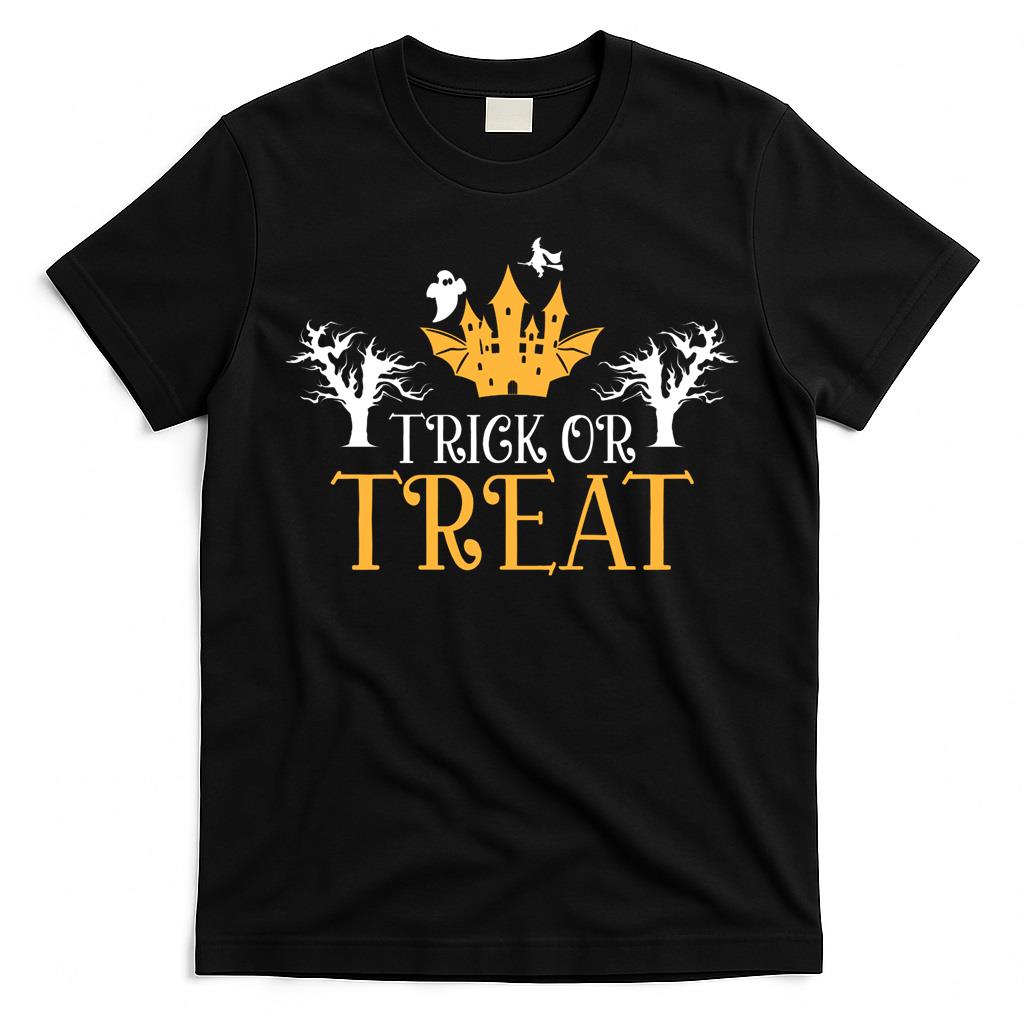 Halloween Trick or Treat , Halloween Shirt, Ghost Shirt, Spooky Halloween Shirt, Spooky Scene T-Shirt