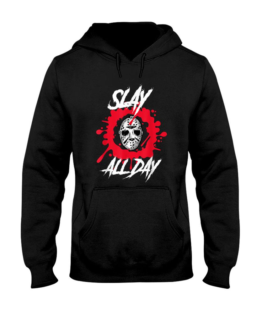 Slay All Day Horror Mens Womens Halloween Trick or Treat T-Shirt