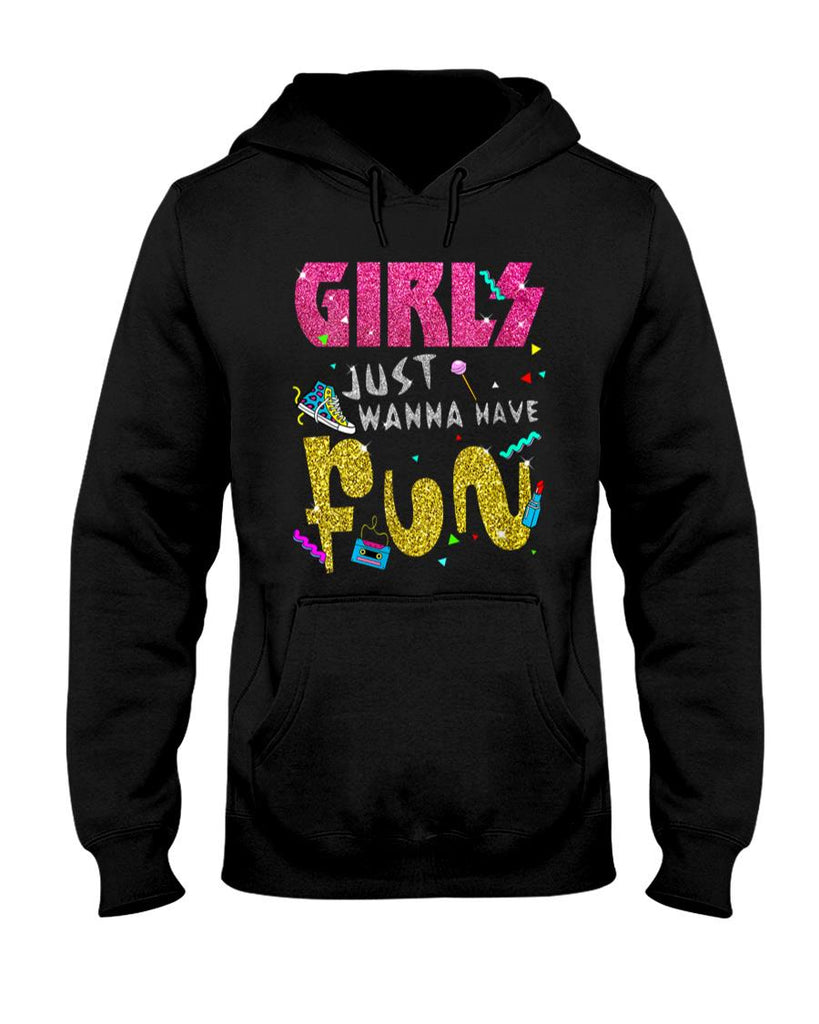 Retro Nostalgia - Girls Just Wanna Have Fun 80s Nostalgia Print T-Shirt