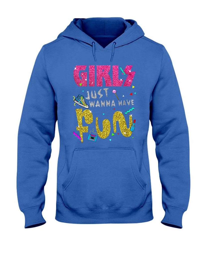 Retro Nostalgia - Girls Just Wanna Have Fun 80s Nostalgia Print T-Shirt