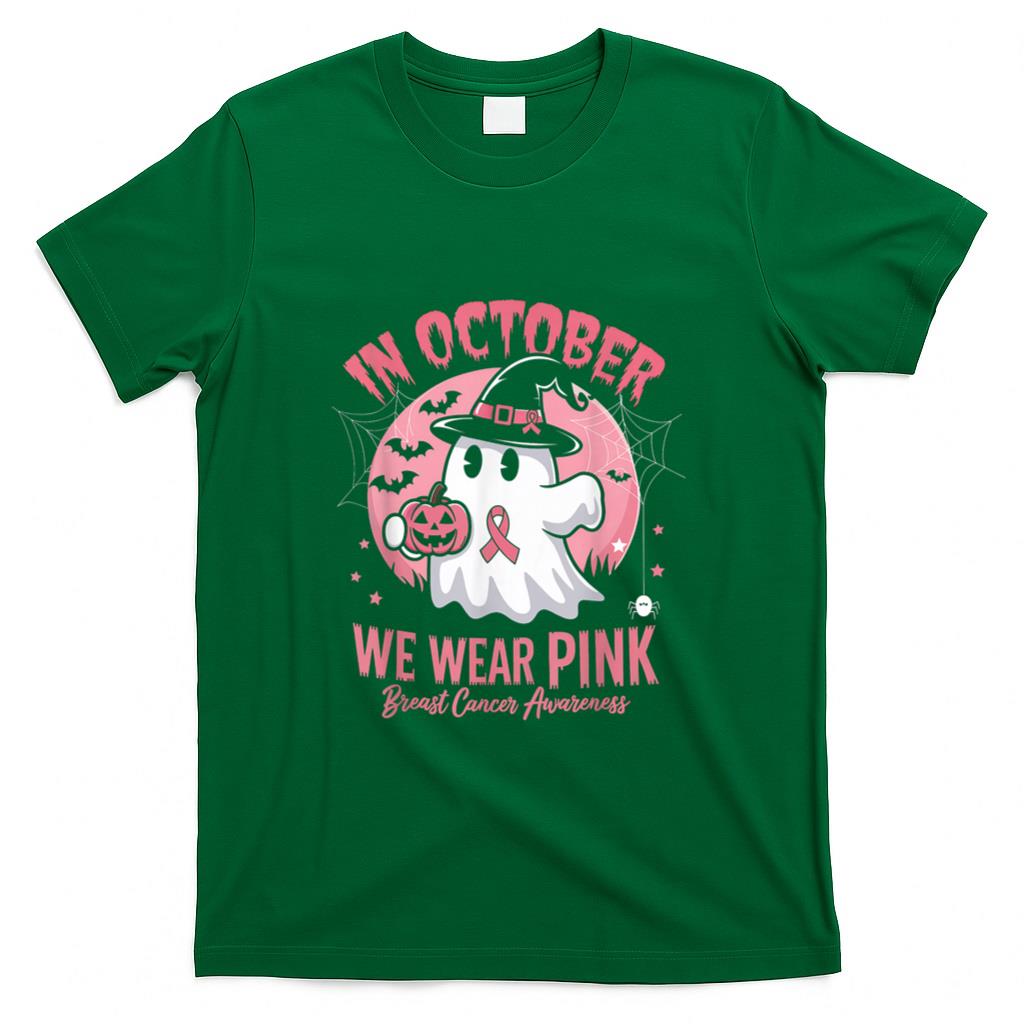 Breast Cancer Shirts Women Halloween October Wear Pink T-Shirt