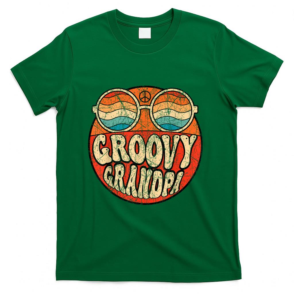 Retro Nostalgia - Groovy Grandpa 70s Aesthetic Nostalgia 1970's Retro Grandpa T-Shirt