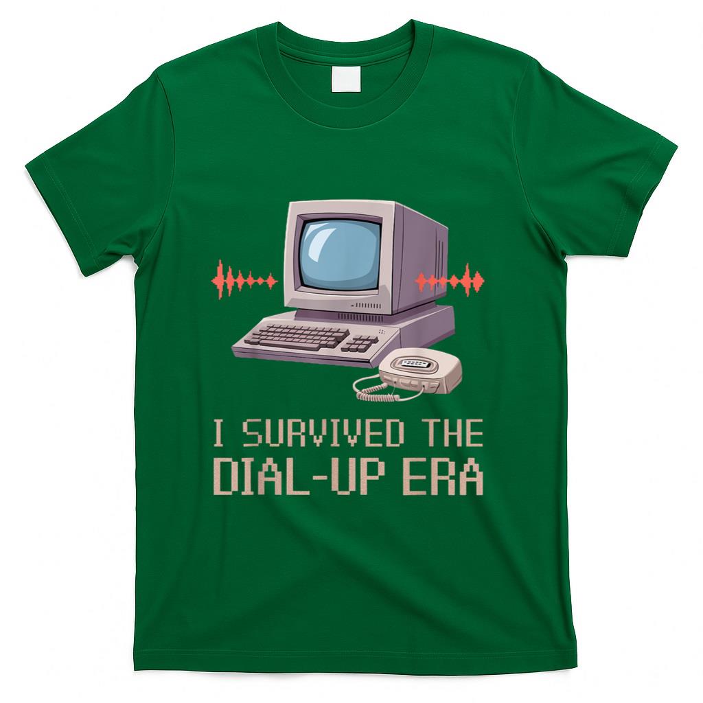 Retro Nostalgia - I Survived the Dial-Up Era Retro 90s Nostalgia T-Shirt