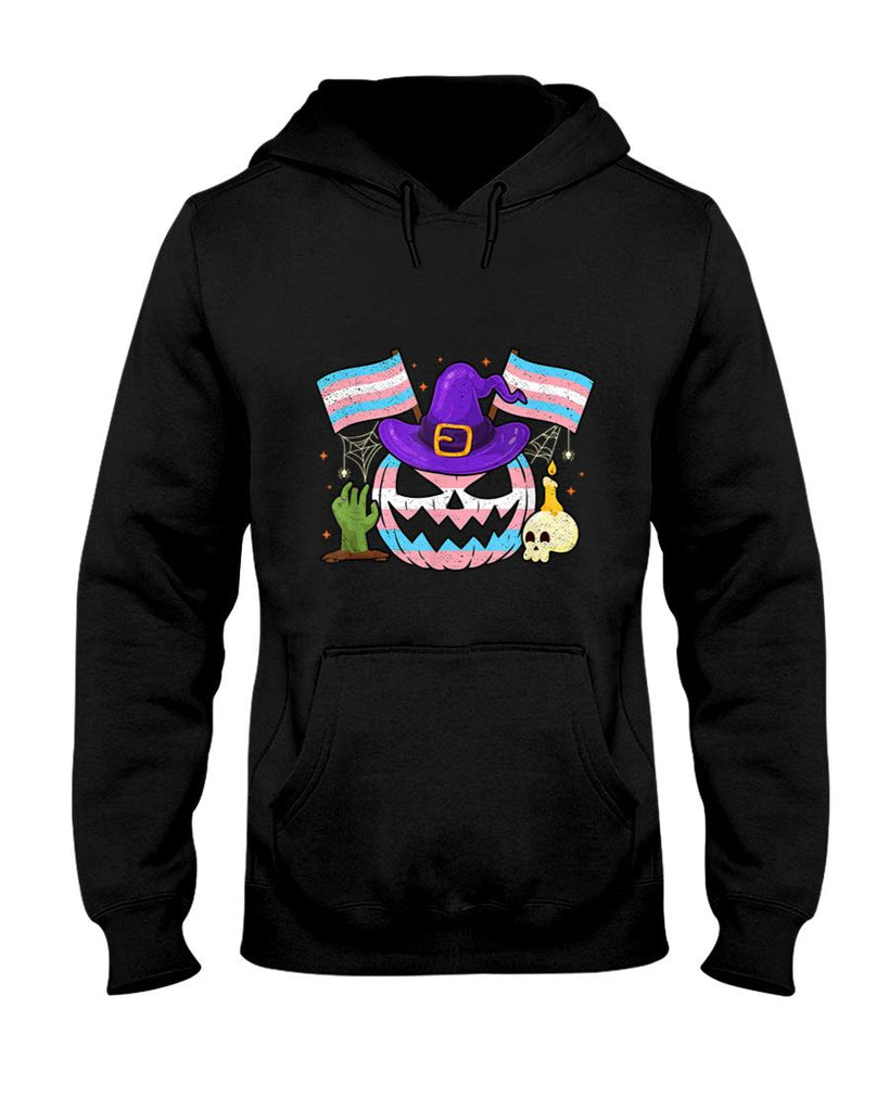 Transgender Halloween Pumpkin Trans Pride Trick Or Treat T-Shirt