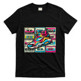 Retro Nostalgia - 80s 90s retro party costume nostalgia cassette shoe t-shirt T-Shirt