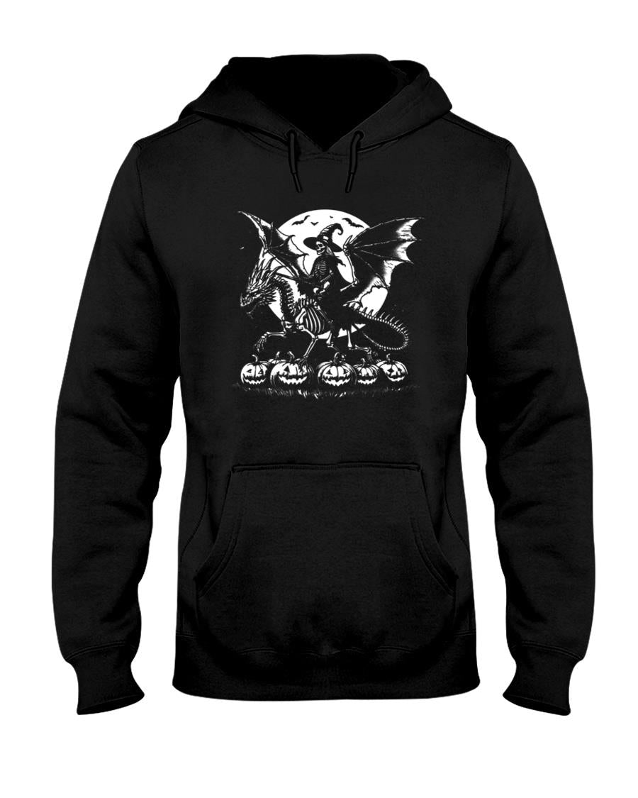 Funny Skeleton ride Dragon Halloween Witch Classic T-Shirt