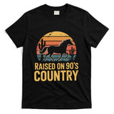 Retro Nostalgia - Raised On 90’s Country Horse Retro Nostalgia Western Music T-Shirt